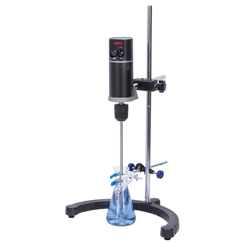 Agitador eléctrico digital superior, agitador de laboratorio de 20 L, velocidad ajustable de 100-2000 rpm, temporizador de 999 minutos, parada automática de sobrecarga para uso médico y químico