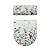 KUIFORTI Flowers Butterfly Toilet Cover Set 2 Pack Toilet Seat Covers for Bathroom Accessories Oval Elongated Comfortable