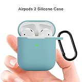 [Funda Airpods 2 Support Wireless Charging] Compatible con almohadilla / tapete de carga inalámbrica con certificación Qi. No necesita cable de alimentación adicional, simplemente mantenga su estuche de carga AirPods en la cubierta del estuche AirPods 2 y luego disfrute fácilmente de la carga inalámbrica.
