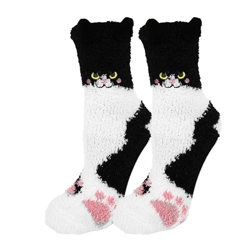 Image of Benefeet Sox Funny Animal Fuzzy Socks for Women Girls - Cute Fluffy Slippers, Cozy Warm Winter Plush Sleeping Socks