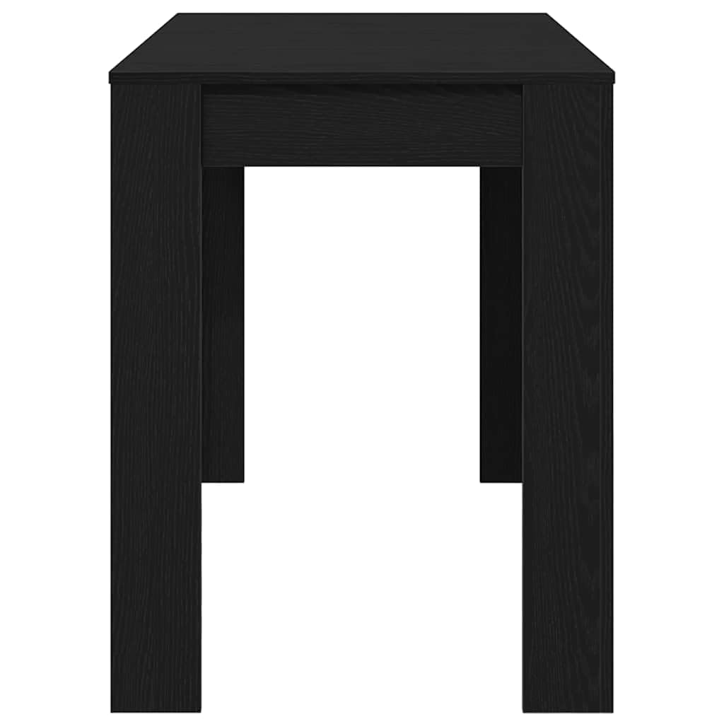 Tavolo da pranzo effetto rovere e nero, 120 x 60 x 76 cm, in legno con piano stabile per cibi e bevande, facile da pulire grazie al panno umido, resistente all'umidità