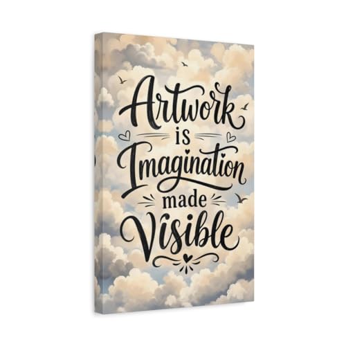 Toile Calligraphie Nature premium avec chassis en bois de 3 cm