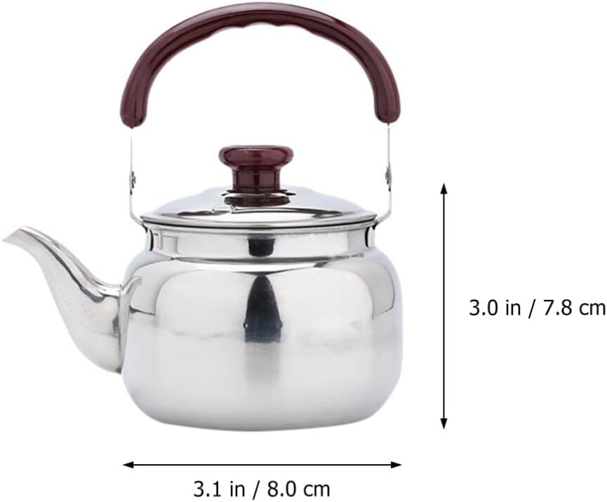 Luxshiny Kettle Teapot with Handle Tea Pots for Stove Top Stove Safe pot Top pot Whistling Pot Whistling Coffee Cup Gas Boiled Old Fashioned Stainless Steel Make Heater