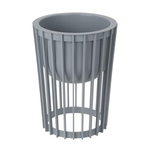 DIKEL Supporto per fiori Ø 30 cm x H 40 cm | Supporto per piante in plastica robusta utilizzabile su entrambi i lati | Sgabello per fiori per interni ed esterni | Tavolo per piante moderno e pratico |