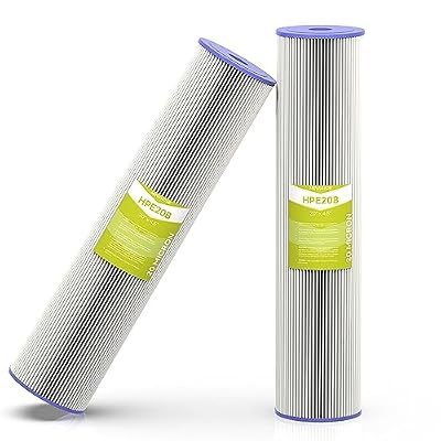 MewMore 20 Micron Whole House Water Filter Cartridge, Pleated Sediment Filters for Well Water, Universal Replacement for Any 20 inch Big Housings - 20" x 4.5" Cartridges - Pack of 2