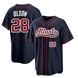 Matt Olson Jersey Atlanta Navy Mens Baseball Stitched