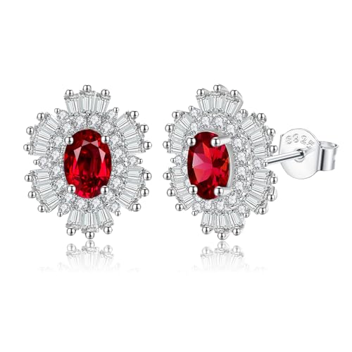 Pendientes Sunshine de plata de ley 925 fina y piedra tallada corte esmeralda de lujo