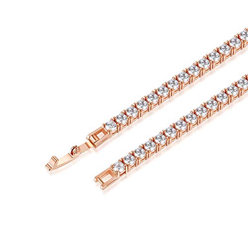 SHKA | AAA + 3.0mm Cubic Zirconia | 18K Gold Plated Ladies Tennis Bracelet CZ Bracelet | 6.5 inch-7.5 inch3