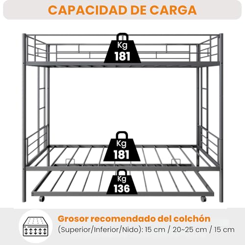 La mejor selección de Literas para Niños Baratas . 18 Literas para Niños Baratas marca FABATO (3)