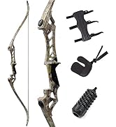 Archery 60 Inch Recurve Bow Aluminum Takedown Recurve Bow 30-70lbs Hunting Bow Adult Longbow Kit ...