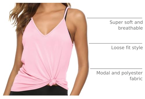 Image of LEXISLOVE Womens Workout Shirts Sexy Open Back Activewear Workout Clothes Sports Yoga Tank Tops