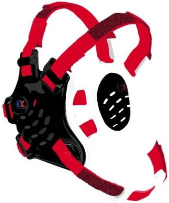 Cliff Keen Adult Unisex Wrestling Headgear - F5 Tornado - Black/White/Scarlet