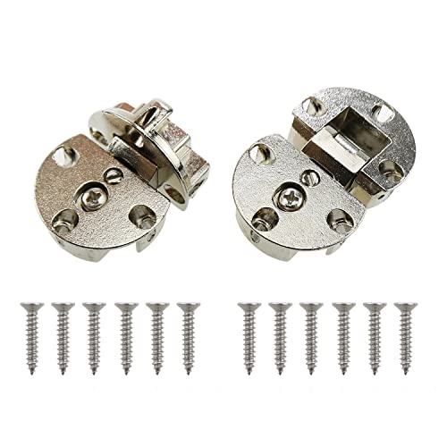 Verdecktes Scharnier MEETOOT 2 Stück Selbstunterstützende Klapptischscharniere 90 Grad 3D Verstellbare Zinklegierung Klappdeckel Verdecktes Scharnier mit 12 Stück Schrauben für Möbel Tor Schrank Tür