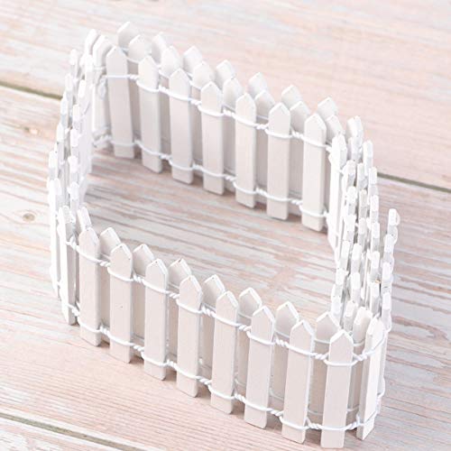 Yardwe 100 cm x 5 cm cerca em miniatura de madeira mini ornamento de cerca DIY Fence Border Toy Micr