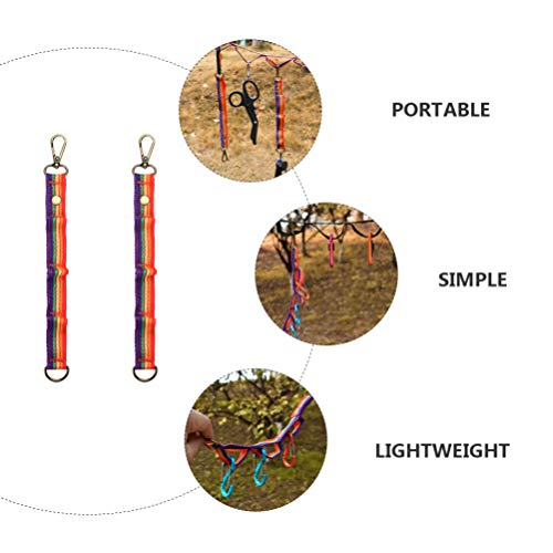 CLISPEED 4 Peças de Corda de Acampamento Ao Ar Livre Cabides de Corda Pendurada para Acampamento Ace
