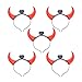 Diadema de Halloween, 5Pcs Luminous Horn Lamp Halloween Headband Performance Props Horn Horn (Rojo)