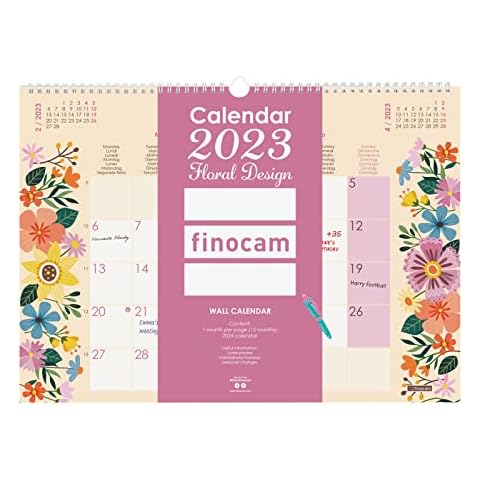 Calendario Finocam 2023 Diseño Pared Internacional Floral Cover