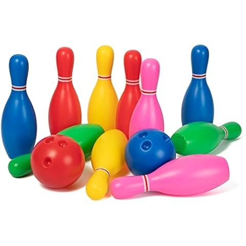 Liberry Toy Bowling Set for Kids Ages 2 3 4 5, Includes 10 Plastic Pins & 2 Balls, Toddler Indoor Outdoor Activity Games, Educational Birthday Gifts for Boys Girls Cover