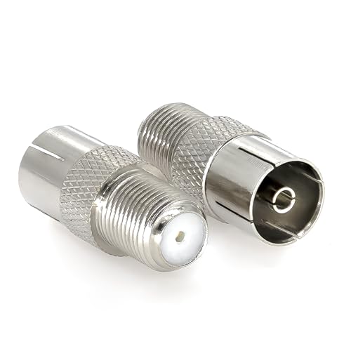 Adaptadores coaxiales tipo F a PAL TV, 2 piezas miniatura 5