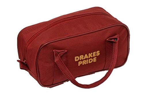 Drakes Pride – 2 cuenco Crown Green Bowls con cremallera bolsa * *, granate