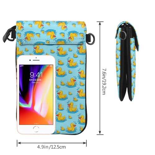 Crossbody Flip Phone Case for Travel, Genuine Leather with Passport Slot & Currency Compartment3