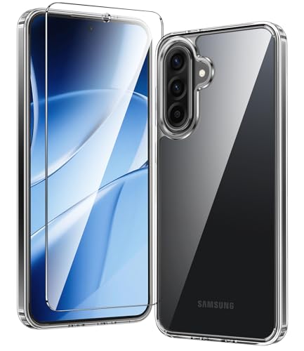 FNTCASE for Samsung Galaxy A56-5G Case: for Galaxy A36 5G Phone Case Military Grade Rugged Drop Protection Anti Yellowing Cell Cover - Shockproof Protective Transparent Cases(Clear)