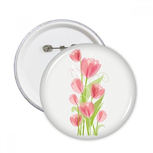 Badge rond tulipe fleur pour masquer les défauts ou styliser vos vêtements XL 5pcs