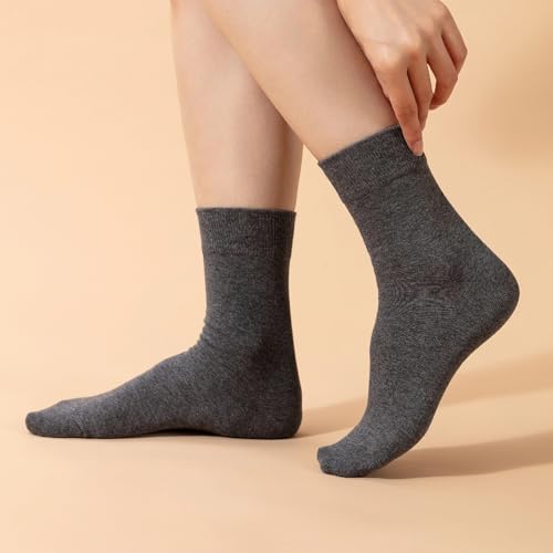 Image of Ndoobiy Womens Socks for Women Crew Ankle Long Cotton 6 Pairs