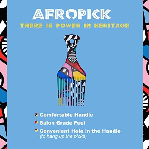 Afropick peine para cabello rizado negro plástico antiestático miniatura 5