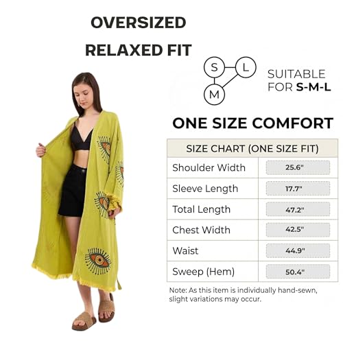 Image of Evil Eye Kimono Robe - Beach Kimono Coverups for Woman