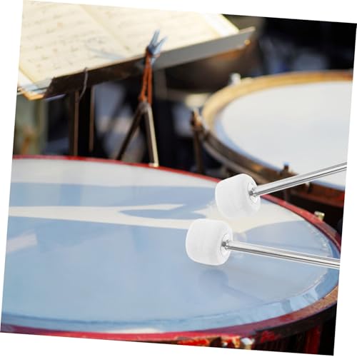 Maza Profesional para Bombo Toddmomy con Cabeza de Fieltro y Mango de Acero Inoxidable de 14 pulgadas para Bandas de Marcha y Percusión miniatura 4