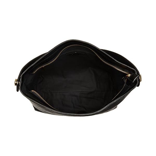 Fossil Women's Maya Leather Small Hobo Purse Handbag, Black (Model: ZB6979001)