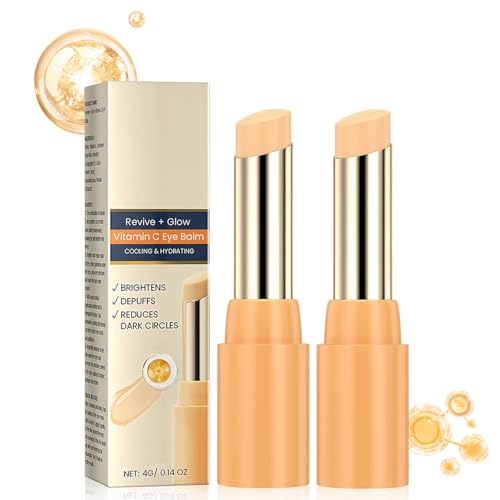REATIFUL 2PCS Revive Glow Vitamin C Eye Balm, Reducing Dark Circle,Hydrating Eye Cream,Improve Dark Circles,Reduces Puffiness (2pcs)
