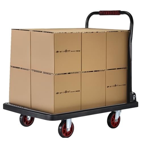 Cheston Foldable Platform Trolley 400 kg Capacity | Trolley for Goods Carrying Industrial Use | Compact Design Heavy Duty Material Transport Trolley (B0DFWQQG4K) Amazon Price History, Amazon Price Tracker