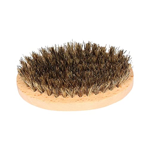 TOVINANNA Natural Boar Bristle Beard Brush for Men Shaving Brush with Beech Handle 8.5x4.5x2.8cm