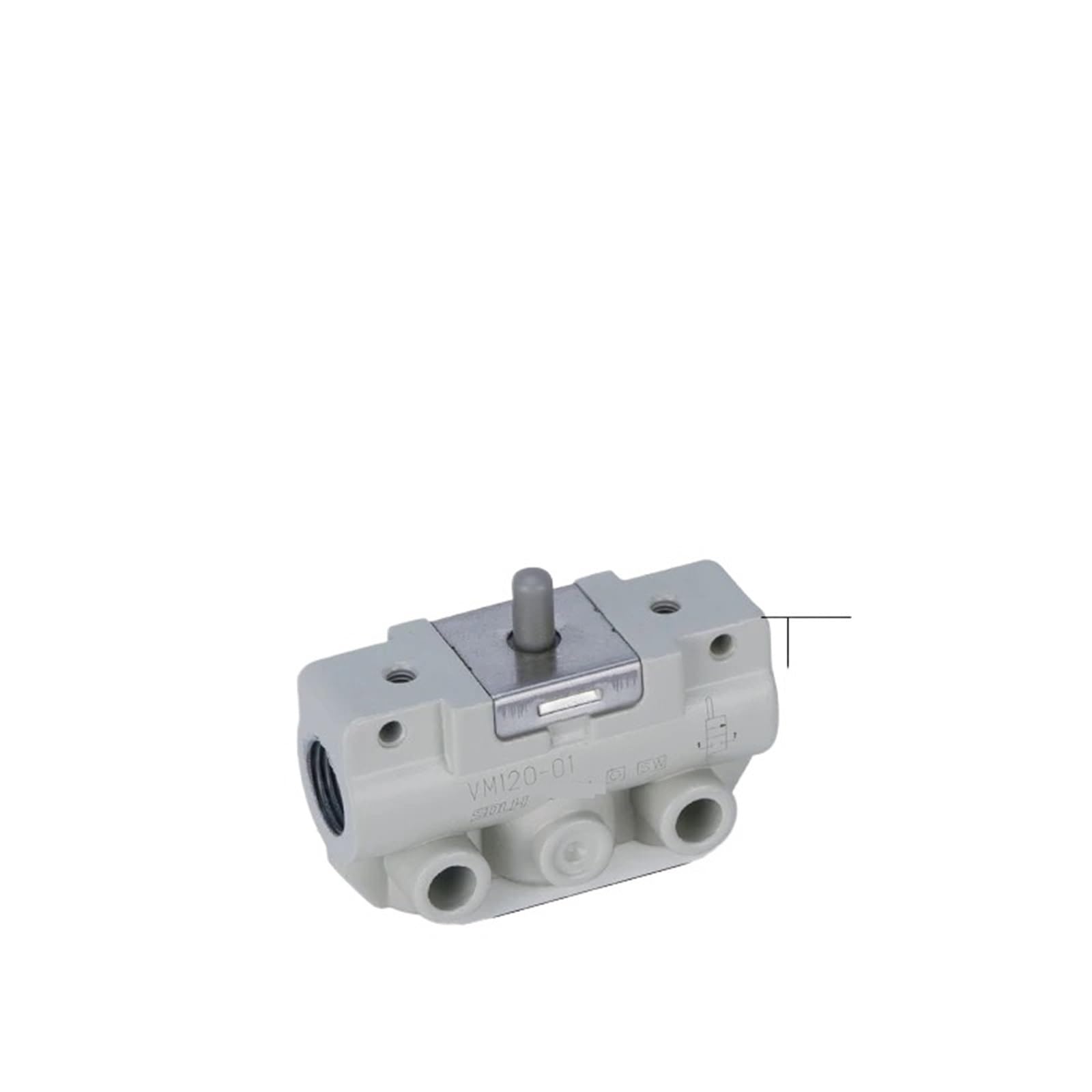 Válvula manual de tres vías neumática VM133-M5-01SA para automatización