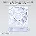 Phanteks M25-120 Gen2 Reversed Blade Triple Pack, 3X 120mm ARGB High Performance Cooling Fans, Daisy-Chain Unified Fan Frame, Infinity Mirror hub, Single Cable Connection, White