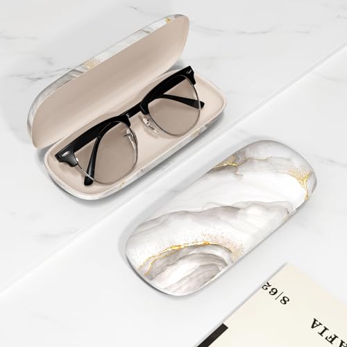 Image of Eyeglasses Case, Portable Hard Shell Protective Case for Glasses, Eyeglass Holder Box for Women with Cleaning Cloth