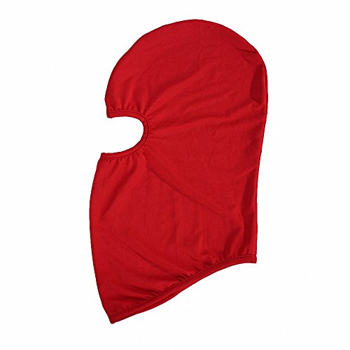 Kids Thin Balaclava, Helmet Liner for Bike & Ski Helmet, Sun Protection Lightweight Face Mask for Boys Girls Red