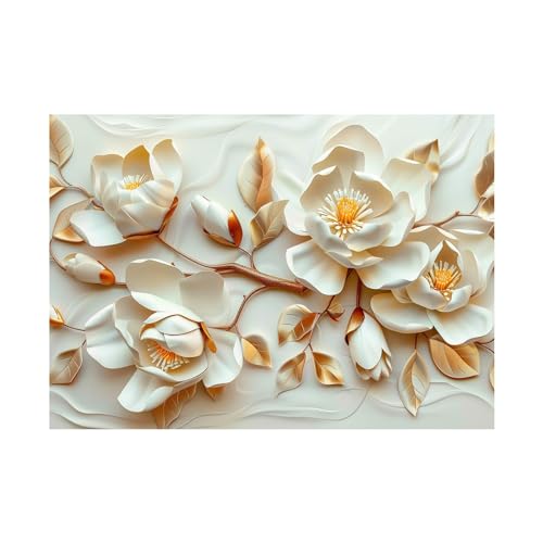Décoration d'impression de peinture abstraite florale 3D haut de gamme pour séjour