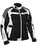 Castle Passion Air Women's Motorcycle Jacket White/Hot Pink Large