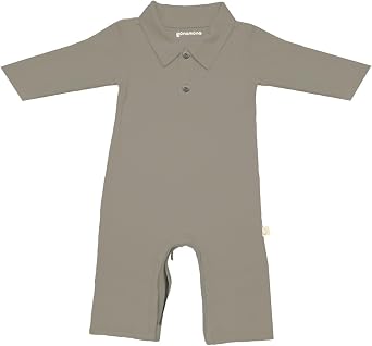 GUNAMUNA Unisex Baby Fleece Collared Jumpsuit, Easy Diaper Change Zipper, Comfortable and Stylish for Toddlers and Infants