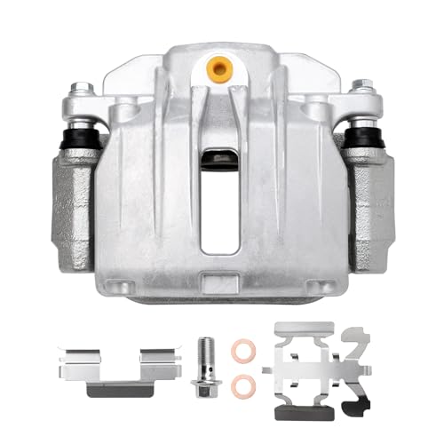 Image of Detroit Axle - Rear Right Brake Caliper for 1999-2002 Chevy Silverado 1500 GMC Sierra 1500 Suburban Astro Tahoe Safari Yukon Cadillac Escalade DeVille Passenger Side Disc Brake Caliper w /Bracket