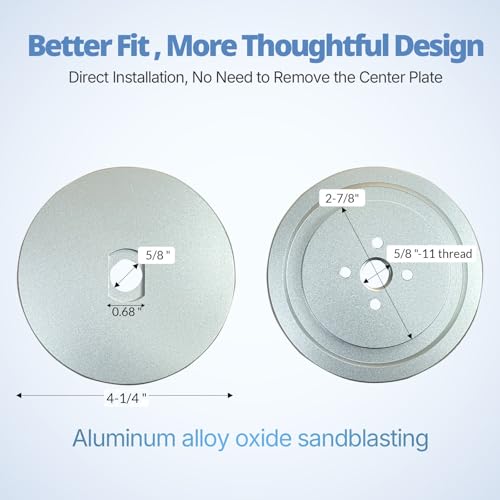 Image of Neeki Aluminum Insertable Self-Clamping Safety Flange for Airway Buffing & Polishing Wheels with 5 /8 inch Arbor Hole, Fits Airway Buffs with 3 inch Center Plates ，No Need to Removing Center Plates