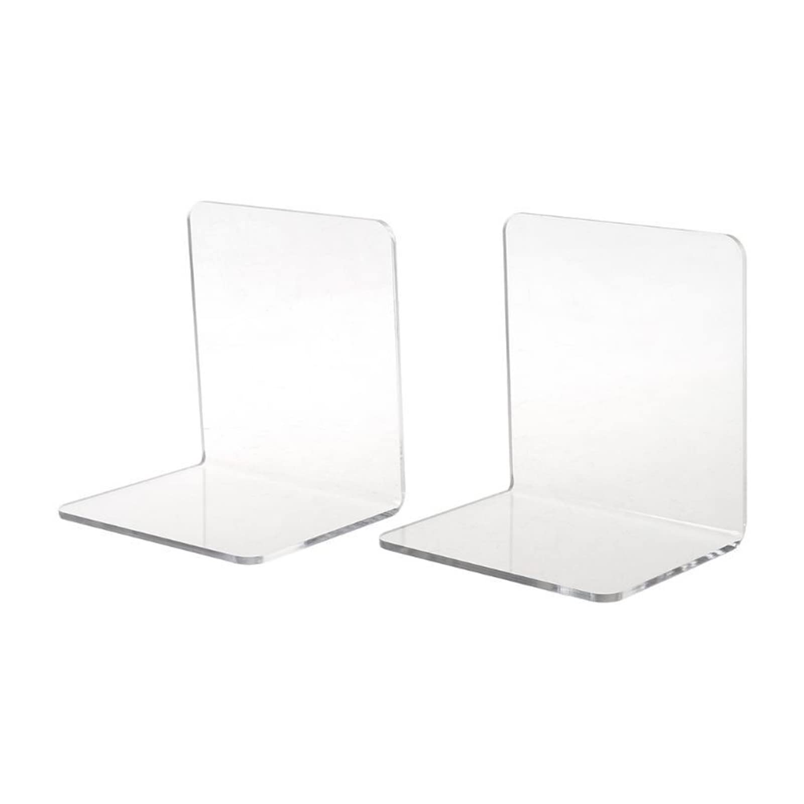 Bookends 2 sztuki przezroczystych zatyczek do książek w kształcie litery L pulpit półka na książki korek organizator szkolne artykuły papiernicze biurowe