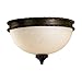 Quorum 3486-15-86 Alameda - Three Light Flush Mount, Oiled Bronze Finish
