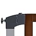 Munchkin® Auto Close Modern™ Pressure Mounted Baby Gate for Stairs, Hallways and Doors, Walk Through with Door, 2 x 40.5 x 29 inches, Dark Wood and Silver Metal