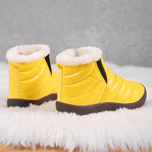 Kids Snow Boots for Boys Girls Cozy Fleece Snow Boots Kids Ankle Booties Non-Slip Zip Snow Boots for Indoor Outdoor3