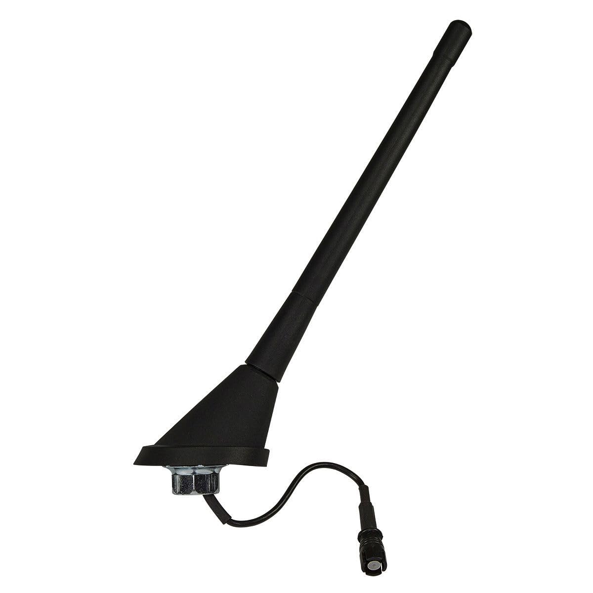 tomzz Audio 1000-005 Auto Antenna Tetto 16V Amplificatore RAKU 2 II compatibile con Audi Opel Seat Skoda VW Anti Noise Rod 17,5cm 60 gradi