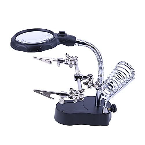 Loupe de soudage HJMMWT outil de réparation électronique avec pince et lampe de bureau
